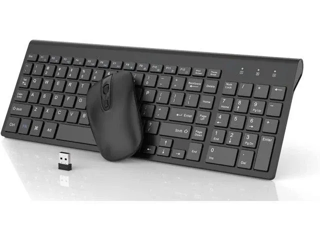 RaceGT Wireless Keyboard Mouse Combo, Energy Saving Silent Ultra - Thin Full ...