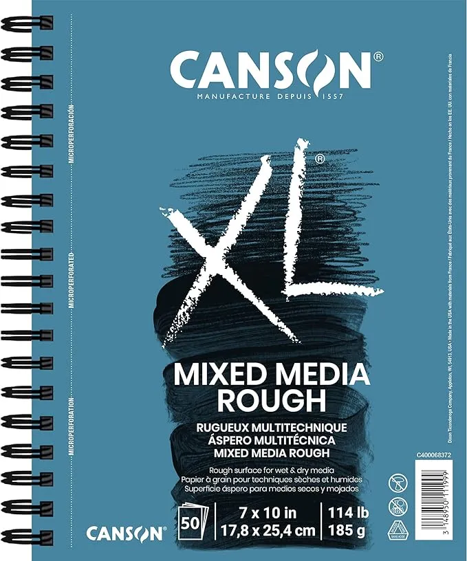 Canson XL Rough Mixed Media Paper Pad 9&#034;X12&#034;-50 Sheets