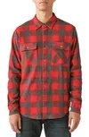 Men's Buffalo Plaid Long Sleeves Knit Shirt