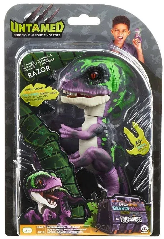 WowWee Fingerlings Untamed Raptor Razor (Purple) Interactive Toy - (101569)