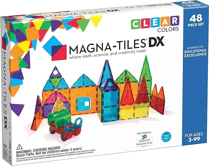 Magna-Tiles® Clear Colors 48-Piece Set