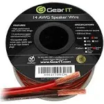 GearIT Speaker Wire Audio Cable CCA 2x2.5mm (30.48 Meters - Black) Copper Clad Aluminum - Great for Hi-Fi Home Theater and Car Speakers - 14 Gauge AW