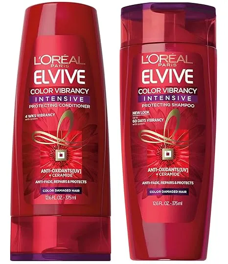 L'Oreal Color Vibrancy Intensive Shampoo and Conditioner Set 12.6 Ounces Each (Bundle: 2 Items)