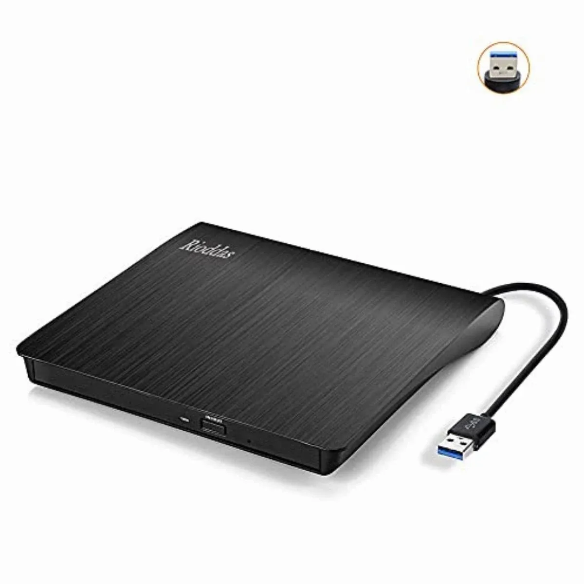 External DVD Drive USB 3.0 Type-C USB Portable Player for Laptop CD DVD +/-RW Disk Drive CD ROM Burner Writer CD/DVD Burner Reader Compatible with Desktop Windows Linux OS Apple MacBook