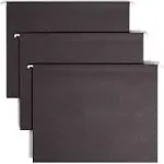 Smead Colored Hanging File Folders, Letter size, 1/5-Cut Tab, Black, 25/Box