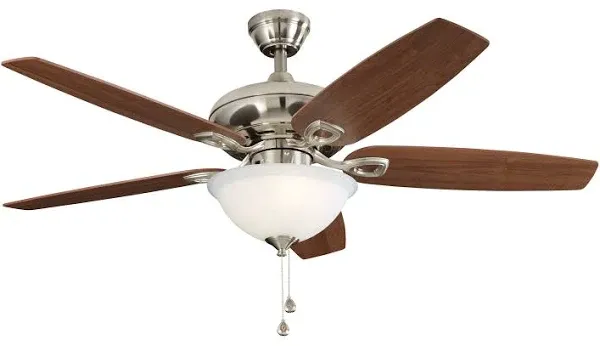 Harbor Breeze Coastal Creek 52&#034; Brushed Nickel Ceiling Fan - MISSING LIGHT COVER