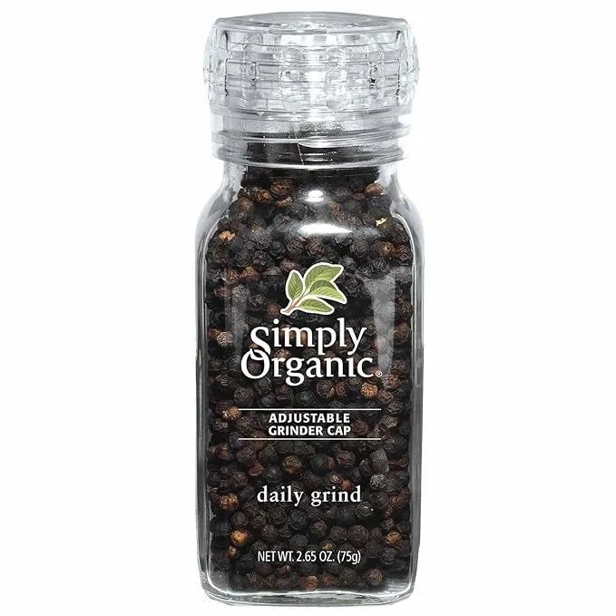 Simply Organic Daily Grind, Certified Organic | 2.65 oz | Piper nigrum L.Simply Organic Daily Grind, Certified Organic | 2.65 oz |…