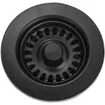 Serene Valley 3-1/2 inch Black Kitchen Sink Strainer Assembly with Stopper