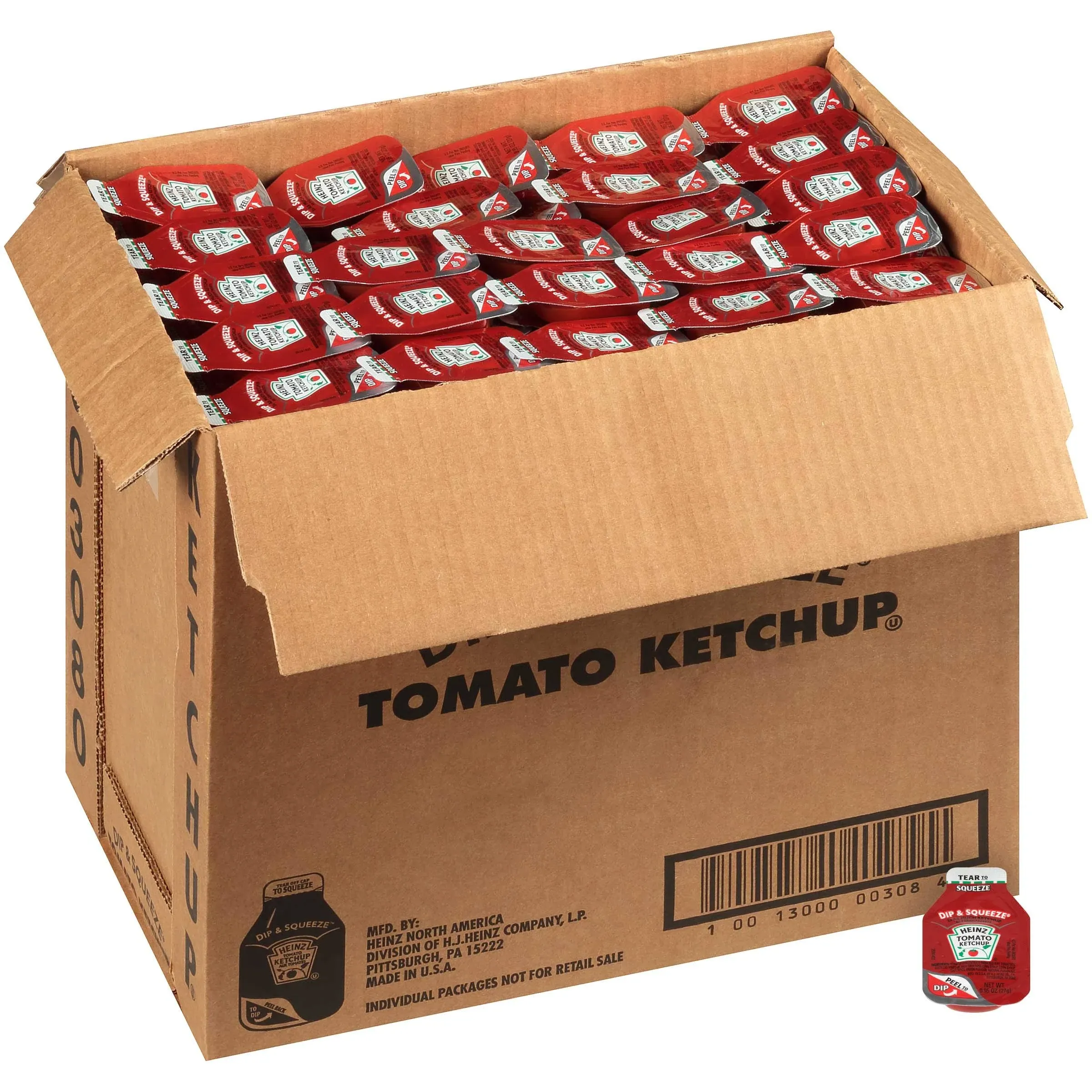 Heinz Ketchup Dip & Squeeze Single Serve Packets (0.95 Oz Packets, Pack Of 500)