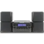 Home Stereo System with Bluetooth CD FM Radio Remote Shelf Audio Bookshelf Black