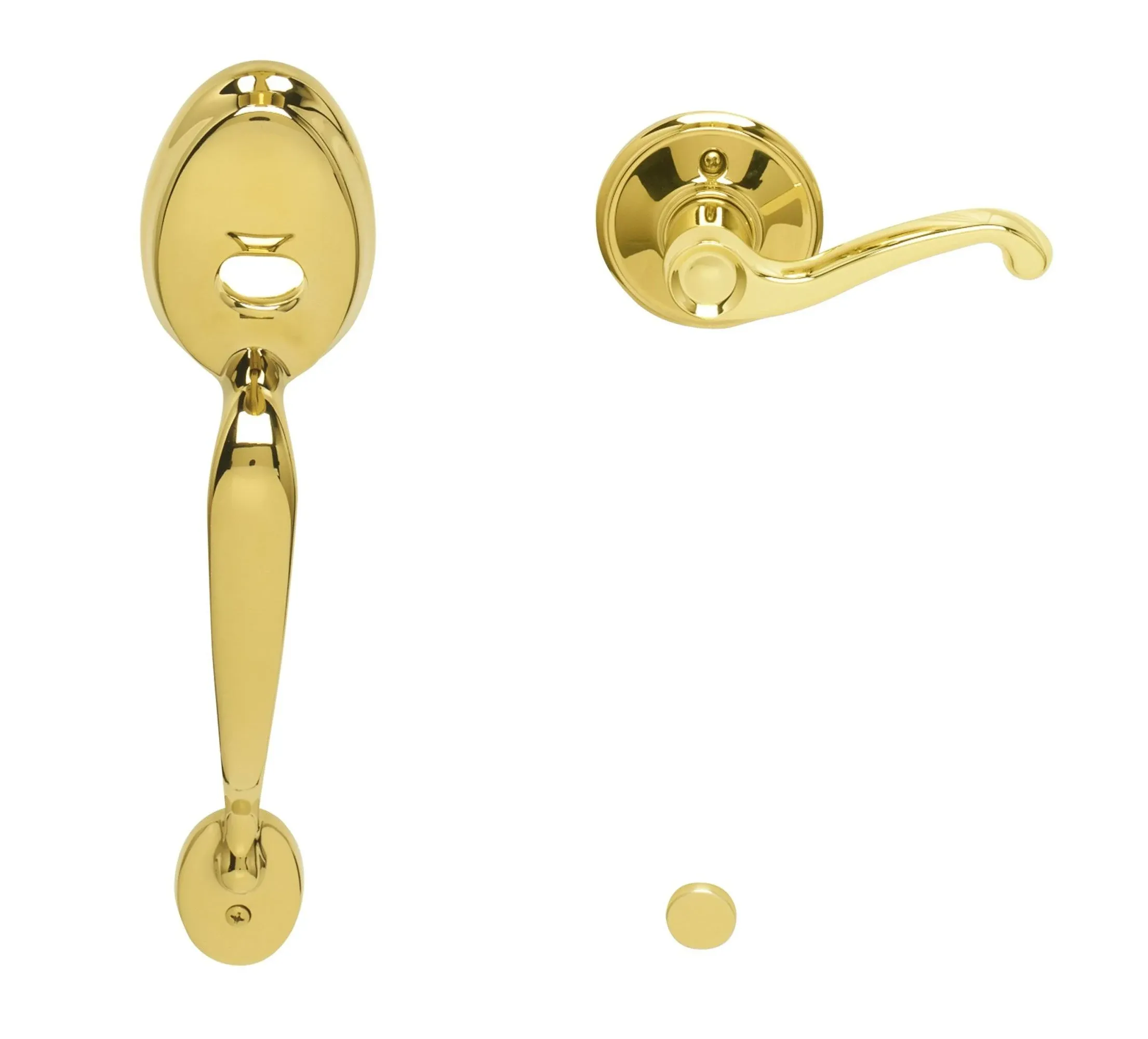 Schlage FE285 PLY/FLA Plymouth Lower Handleset with Flair Lever for Left Handed Doors