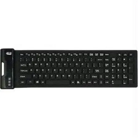 Antimicrobial Waterproof Foldable 108 Key Compact Size USB Keybord