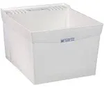 MUSTEE Laundry/Utilit<wbr/>y Tub 20&#034;W x 24&#034;D x 14.5&#034;H Wall-Mount Thermoplastic White