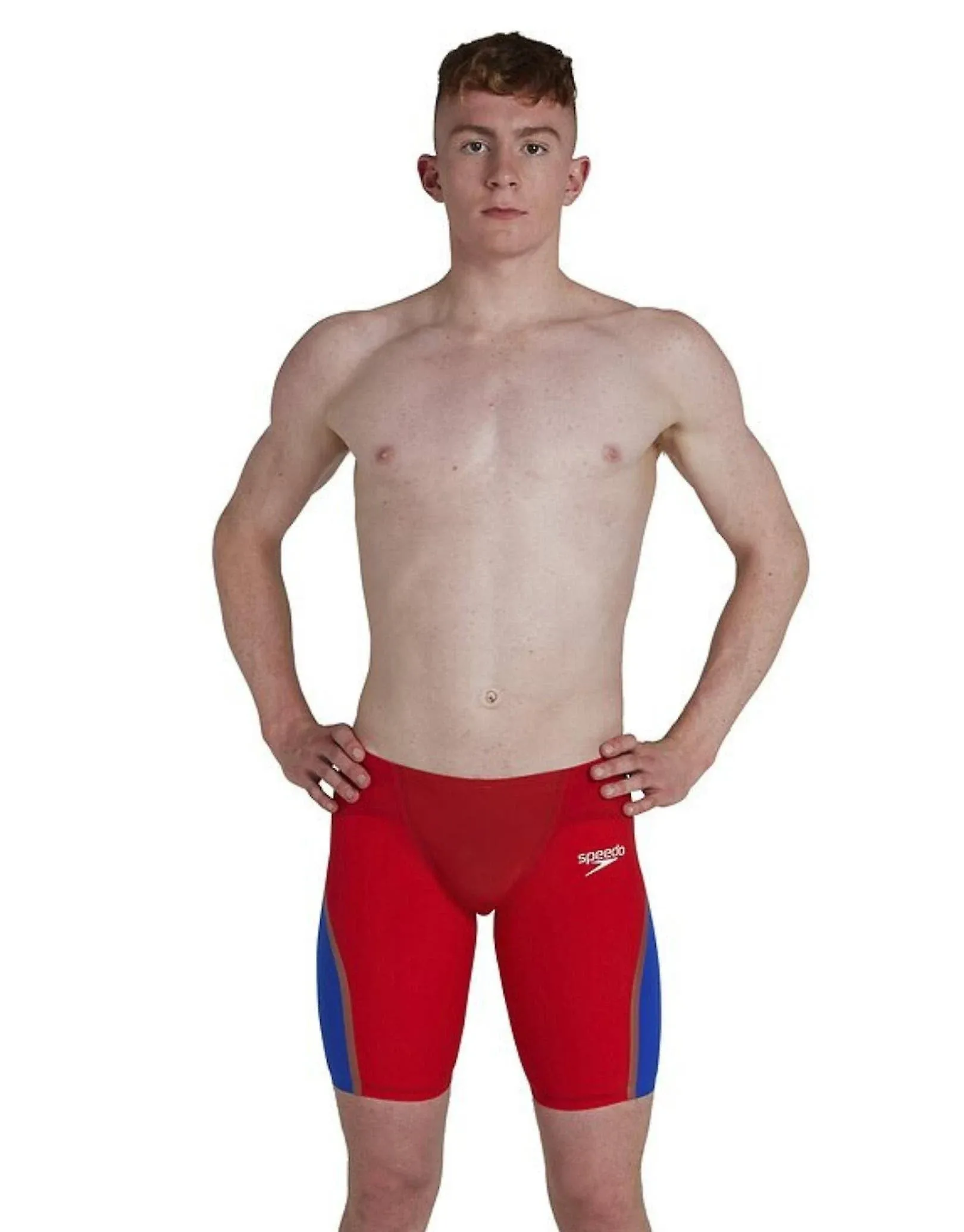 Speedo Fastskin LZR Pure Intent Jammer Shorts Red Blue - 20