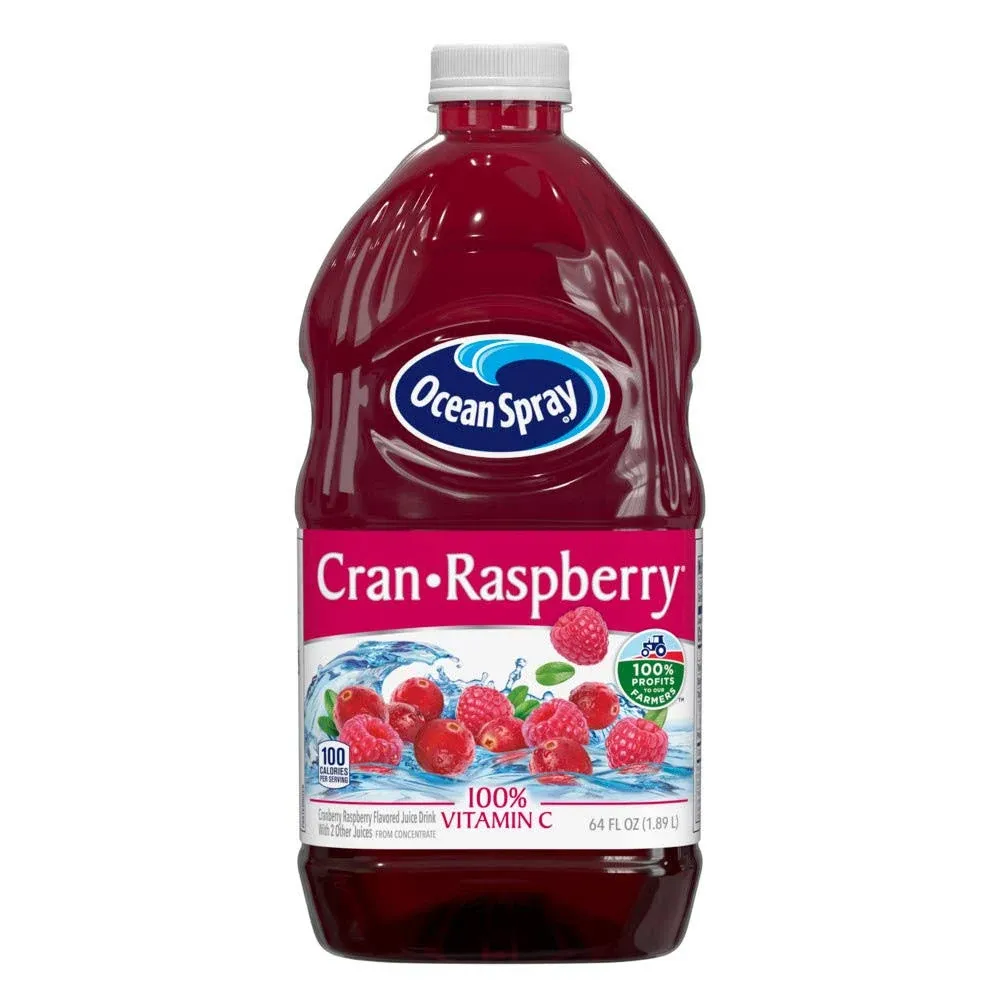 Ocean Spray® Cran-Raspberry® Cranberry Raspberry Juice Drink, 64 Fl Oz Bottle (Pack of 8)