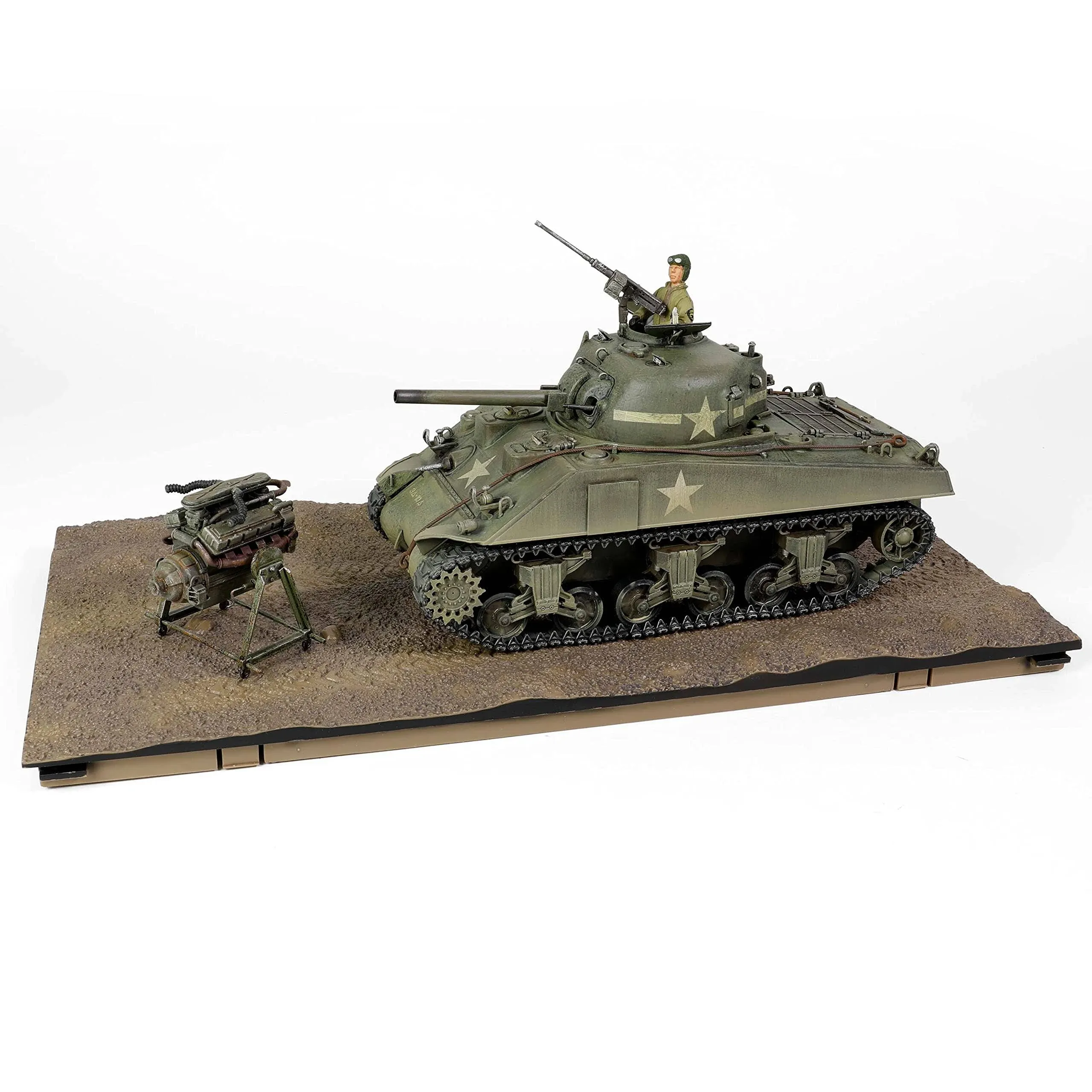 Forces of Valor 1:32 M4A3(75)W Sherman US Army 10th Tank Btn w/1 Figure