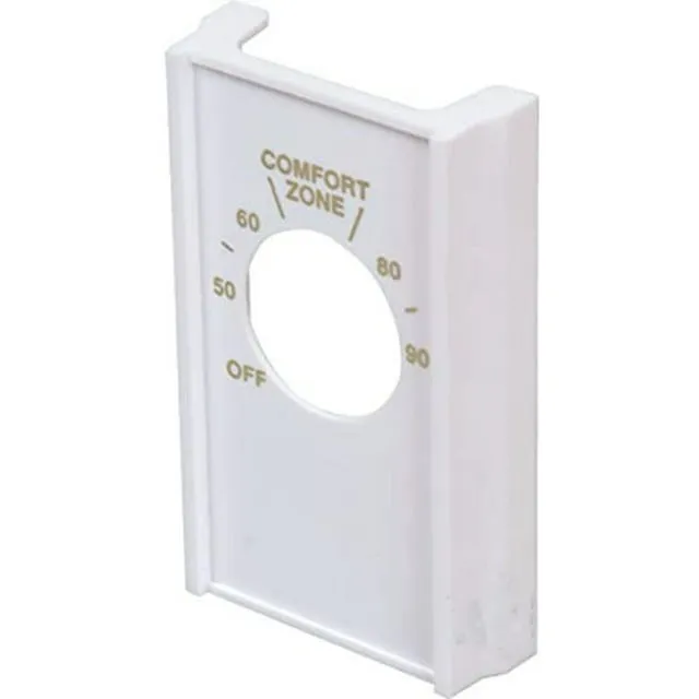 White Double Pole Line Volt Thermostat Cover For Old Style D22 - HVAC