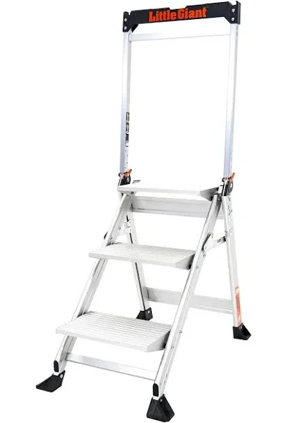 Little Giant Jumbo 3-Step Ladder, Silver