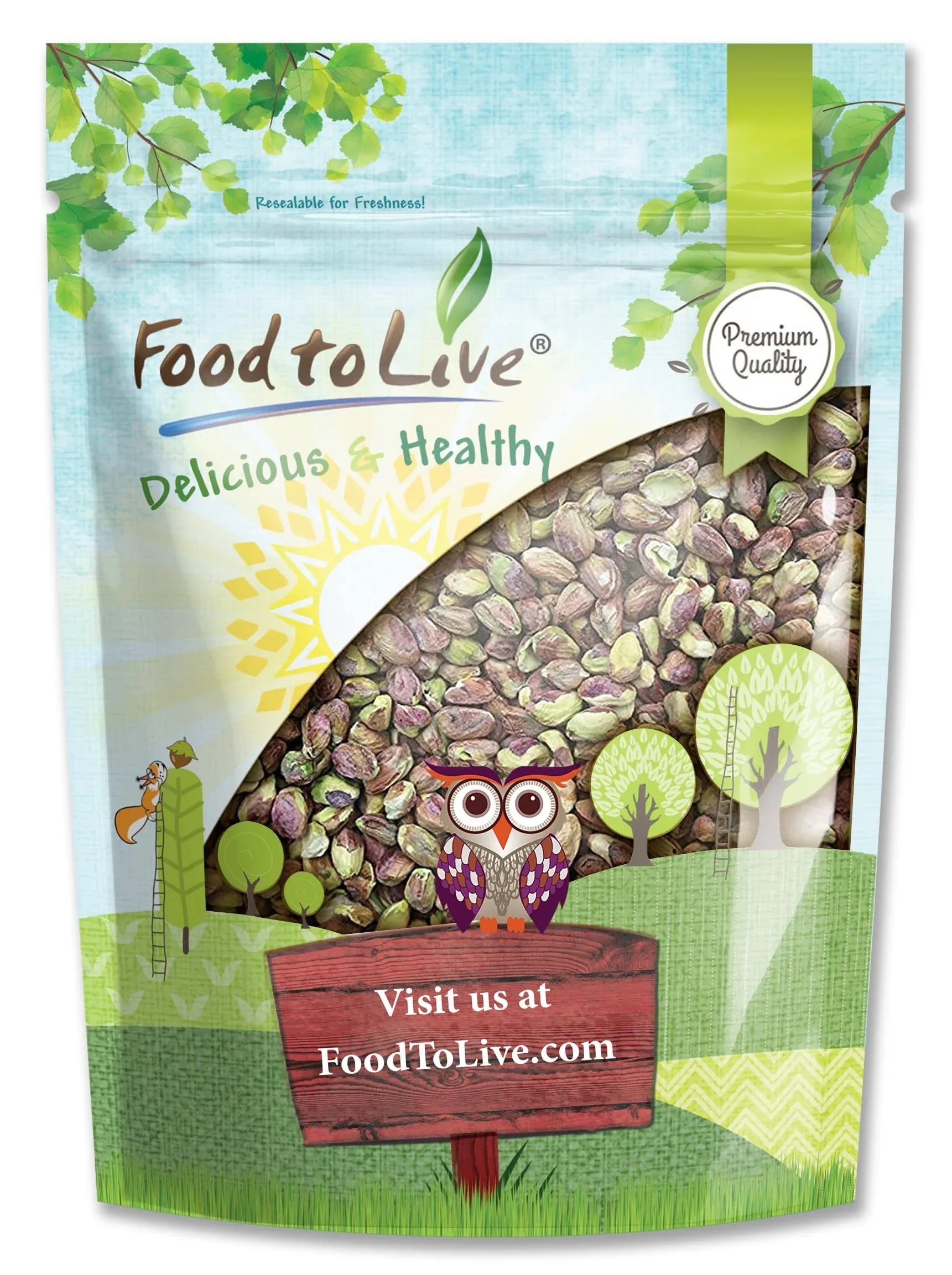 Food to Live No Shell Pistachios, 12 Ounces - Raw, Unsalted, Kernels, Bulk, Shell