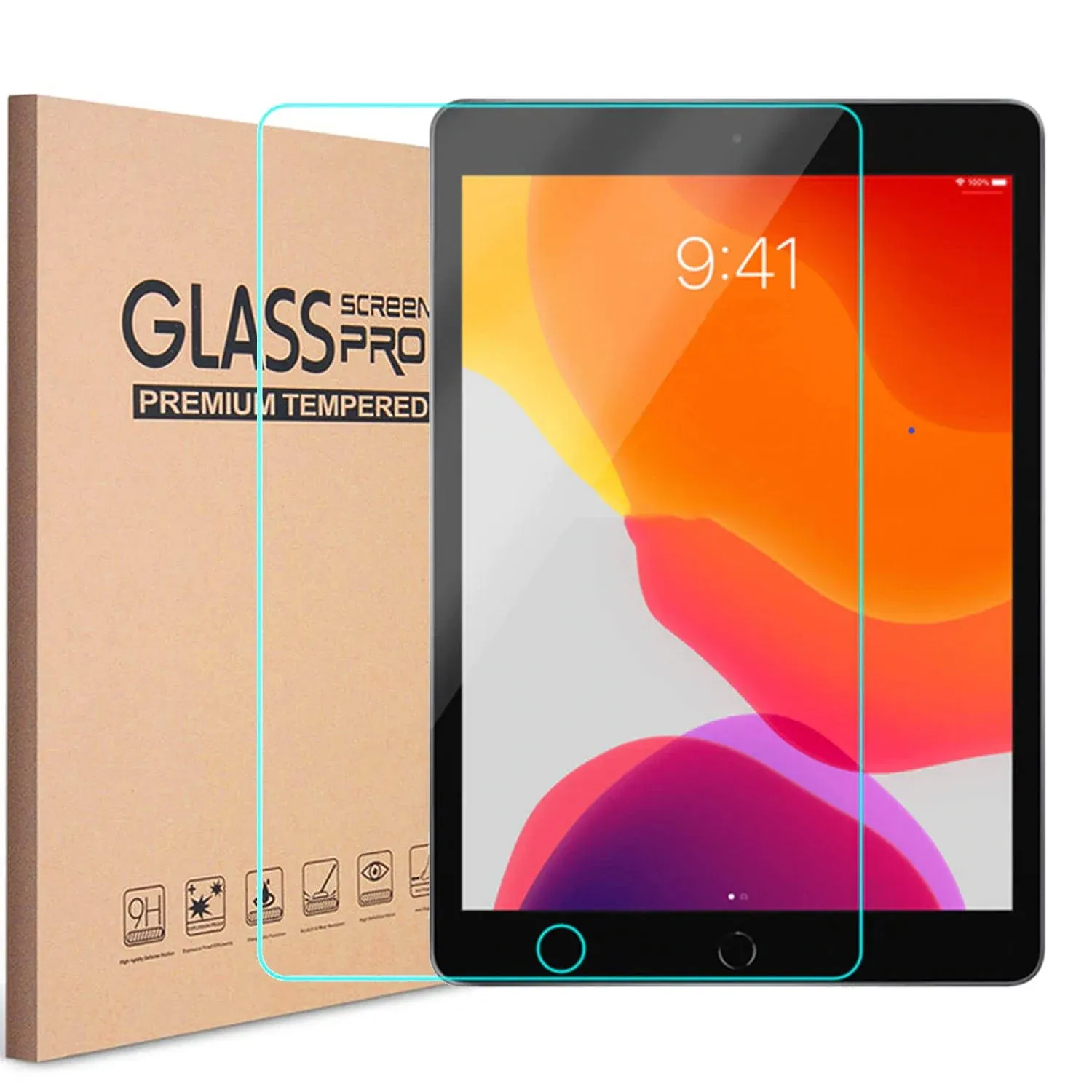 Ailun iPad Screen Protector 10.2 Inch Tempered Glass (2 Pack)