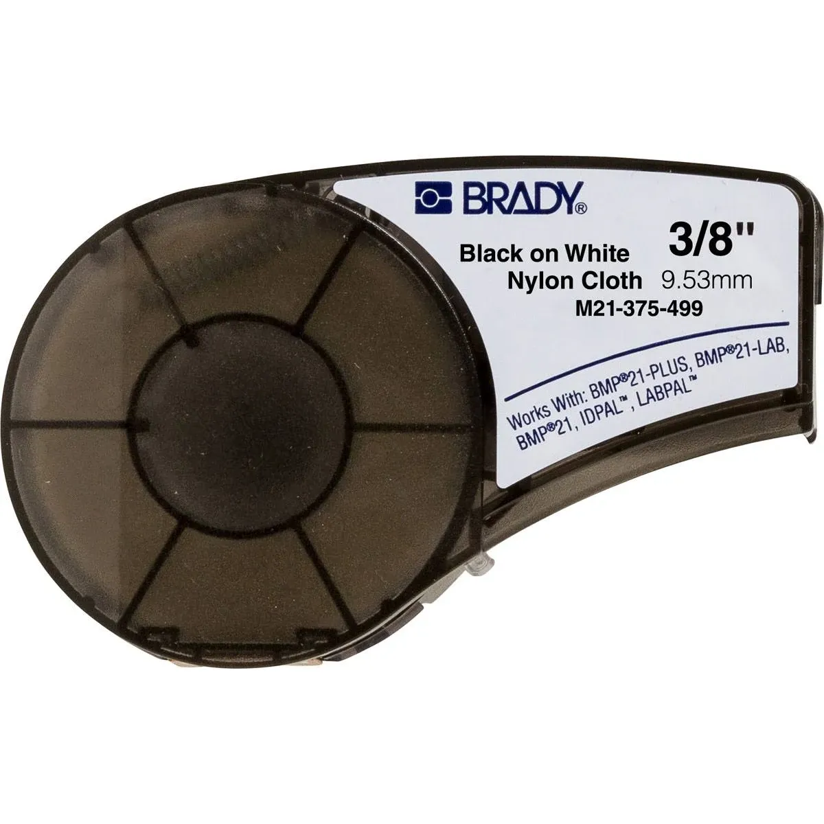 Brady M21-375-499 Nylon Cloth, Black On White