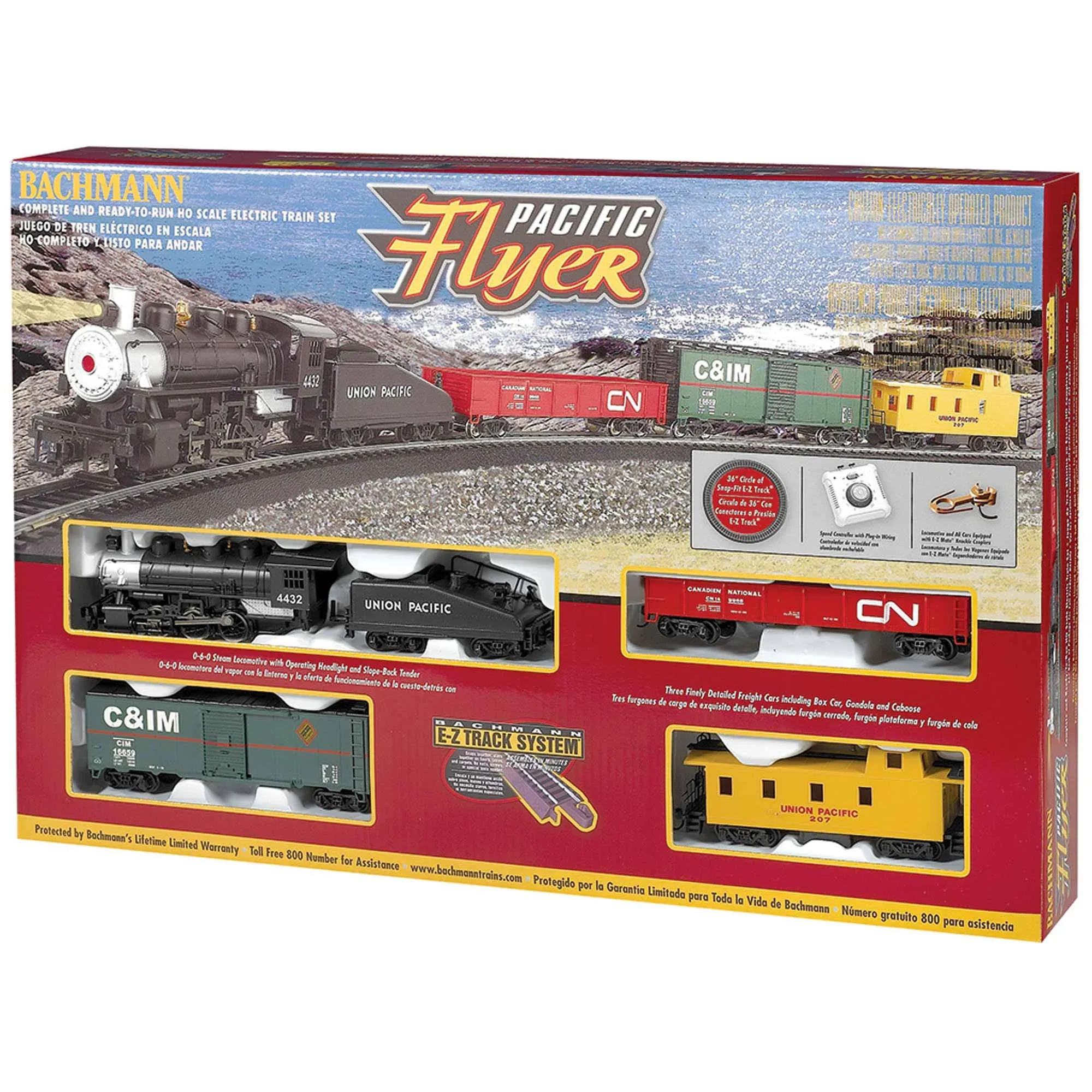 Bachmann 00692 Union Pacific Flyer HO Gauge Steam Starter Freight Train Set