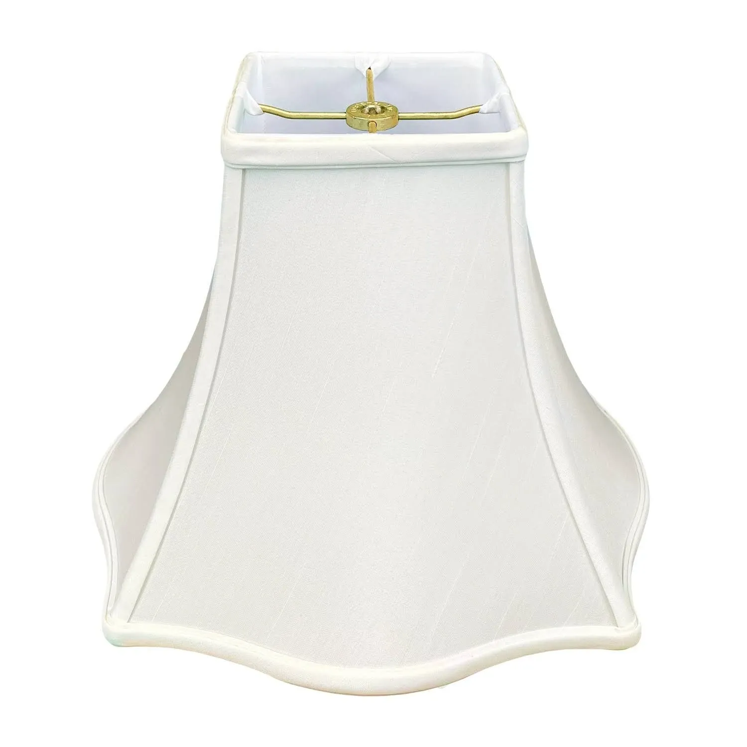 Royal Designs Inc BSO-702-10WH Fancy Square Bell Basic Lamp Shade White