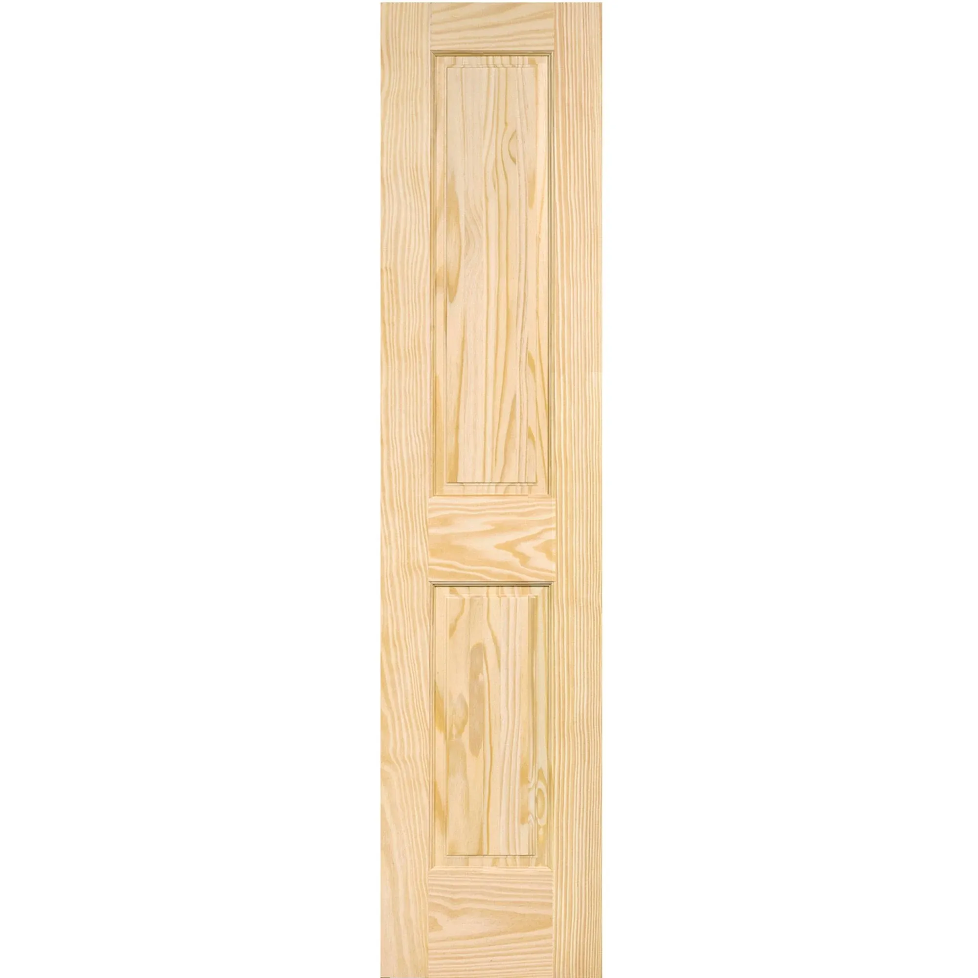 2-Panel Solid Pine Interior Door Slab, Square Top, Double Hip Panel (18x80)