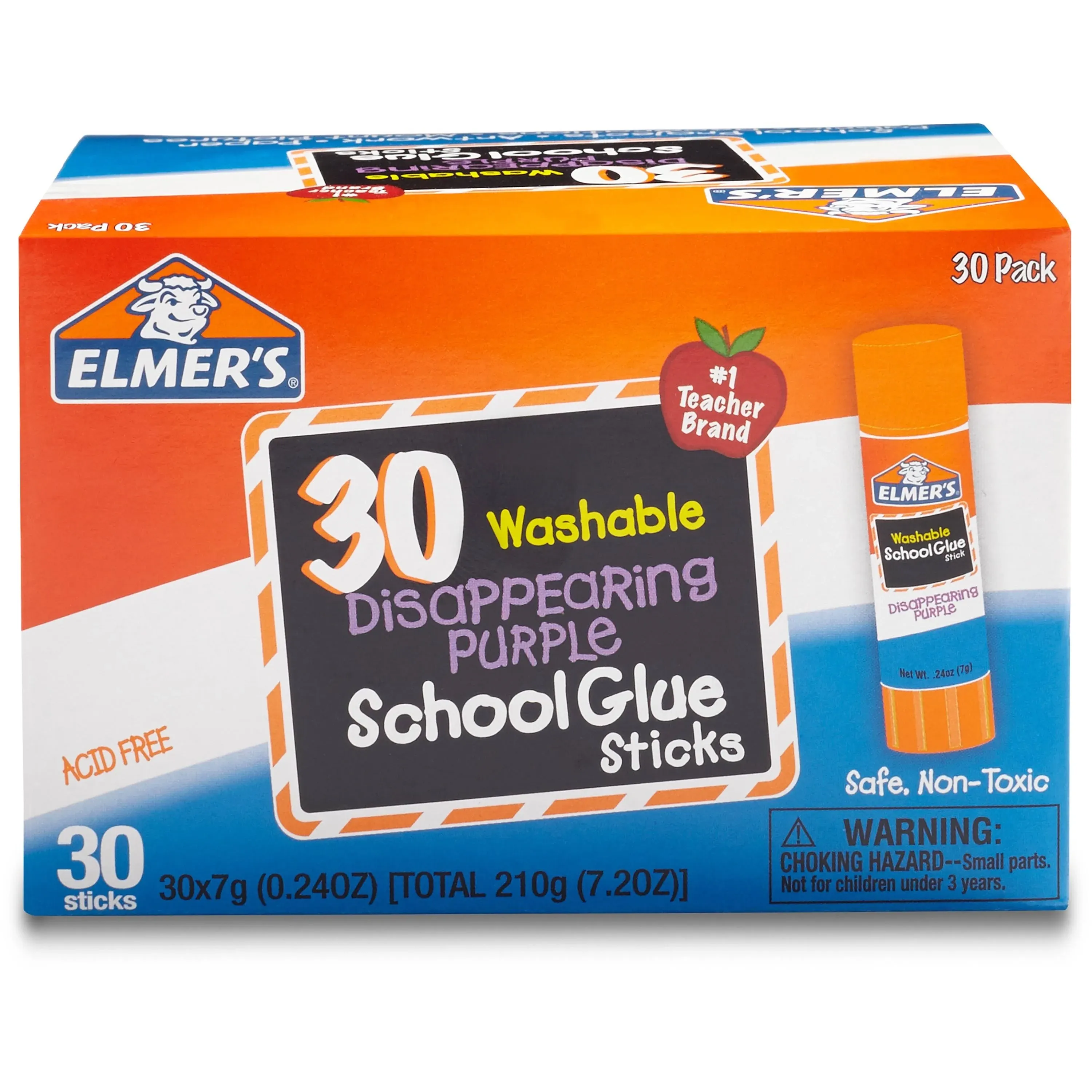 Elmer's Washable School Glue Sticks Purple 30/Box