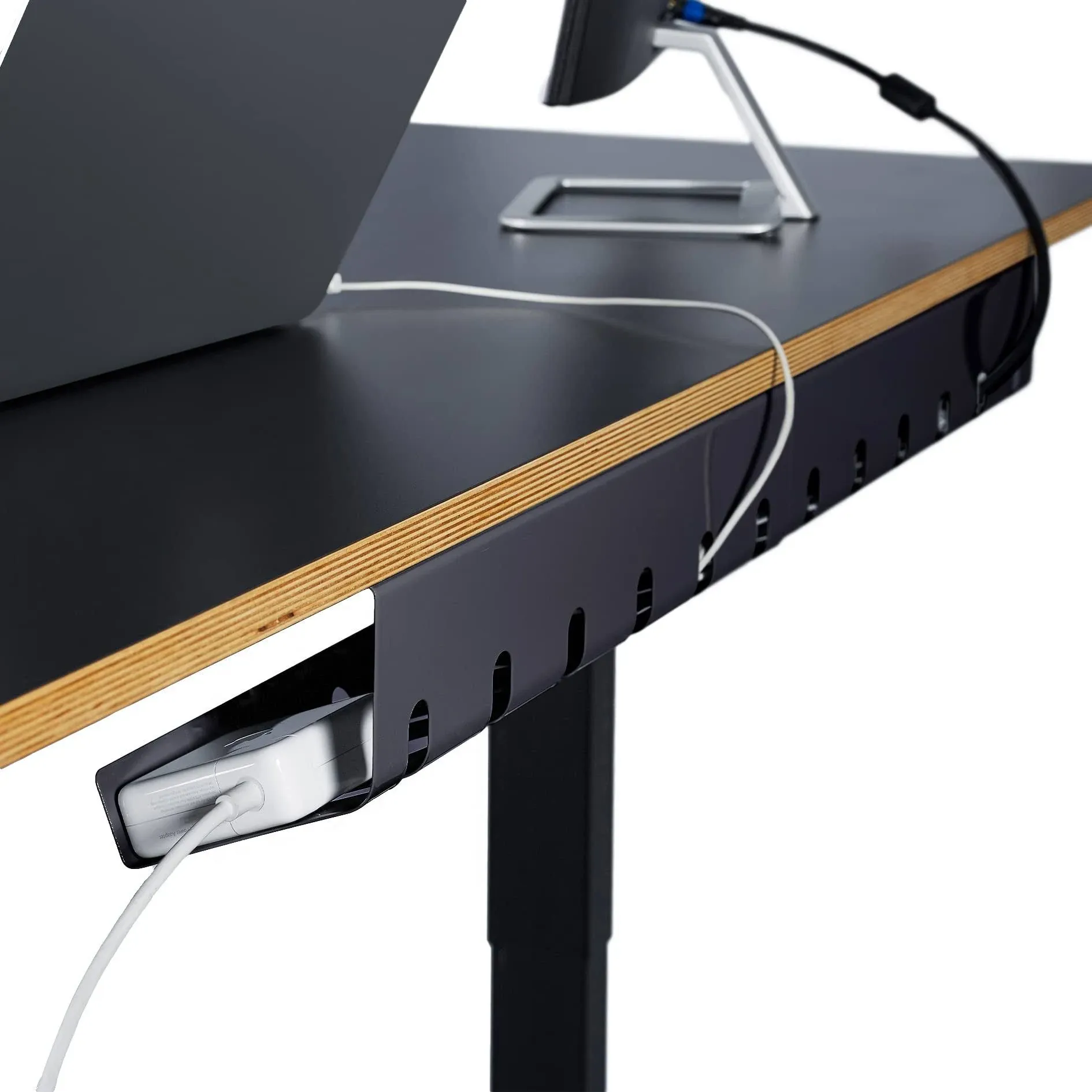 Pamo Cable Management Under Desk for Easy Mounting Under-Table I Set of 3 - with ...