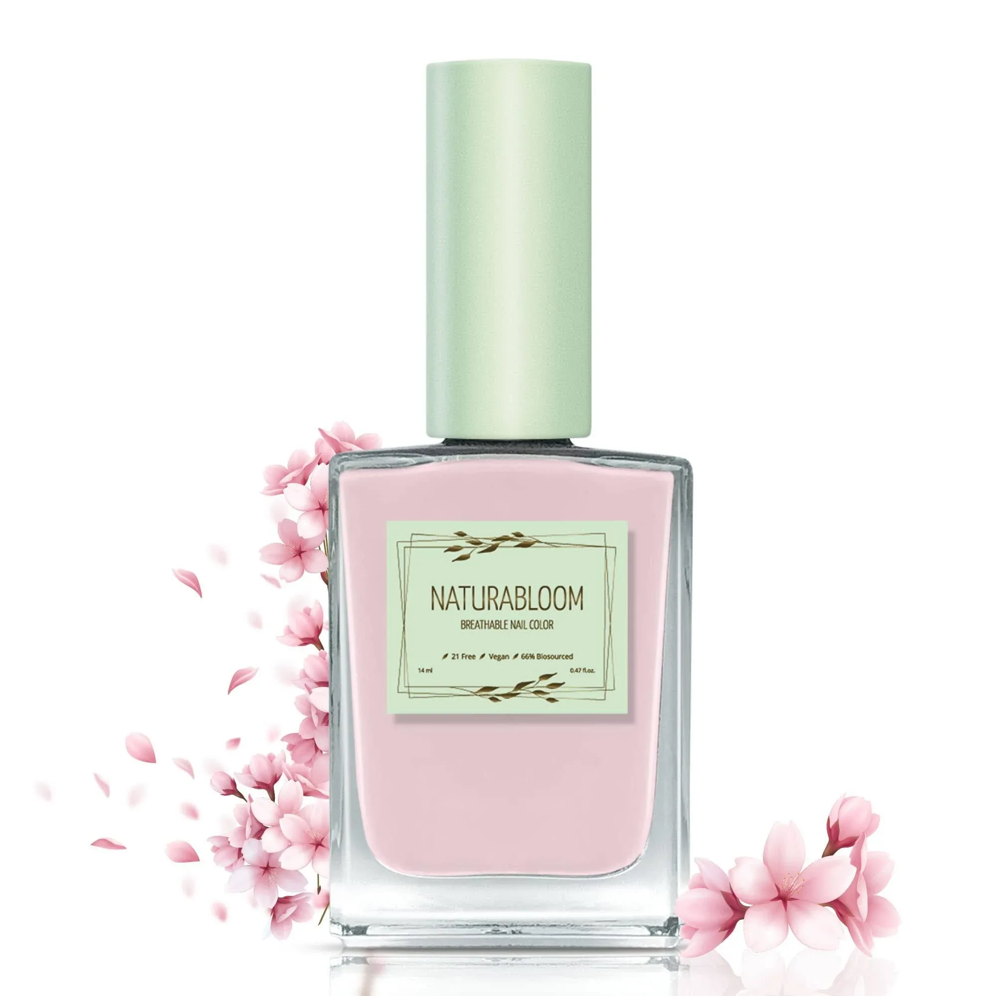 Naturabloom Breathable Nail Polish 14 ml Multi-Color Sakura Flower in Pink