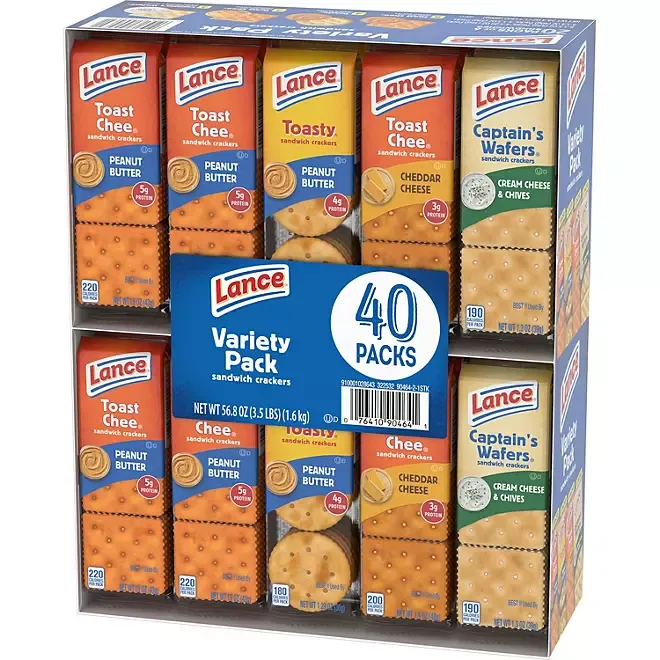 Lance Variety Pack Sandwich Crackers, 40 pk.