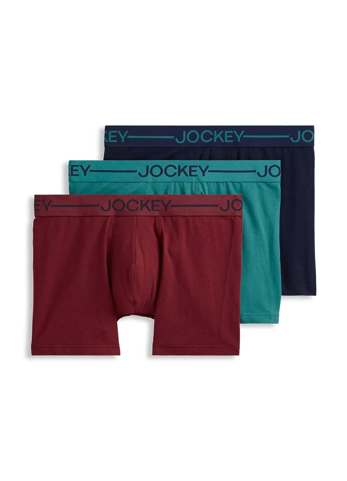 Jockey Men's Underwear Organic Cotton Stretch 4" Trunk - 3 Pack