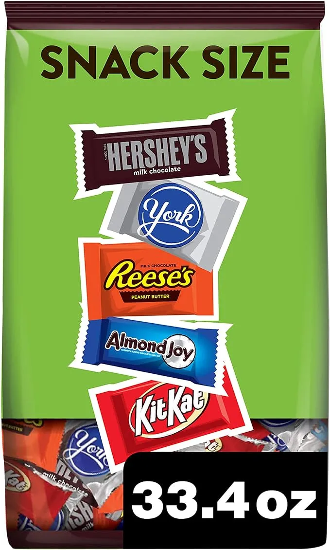 Hershey's Chocolate Candy, Assortment, Snack Size, Party Pack - 33.43 oz