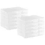 novelinks Transparent 4&#034; x 6&#034; Photo Storage Boxes - Organizer Clear 