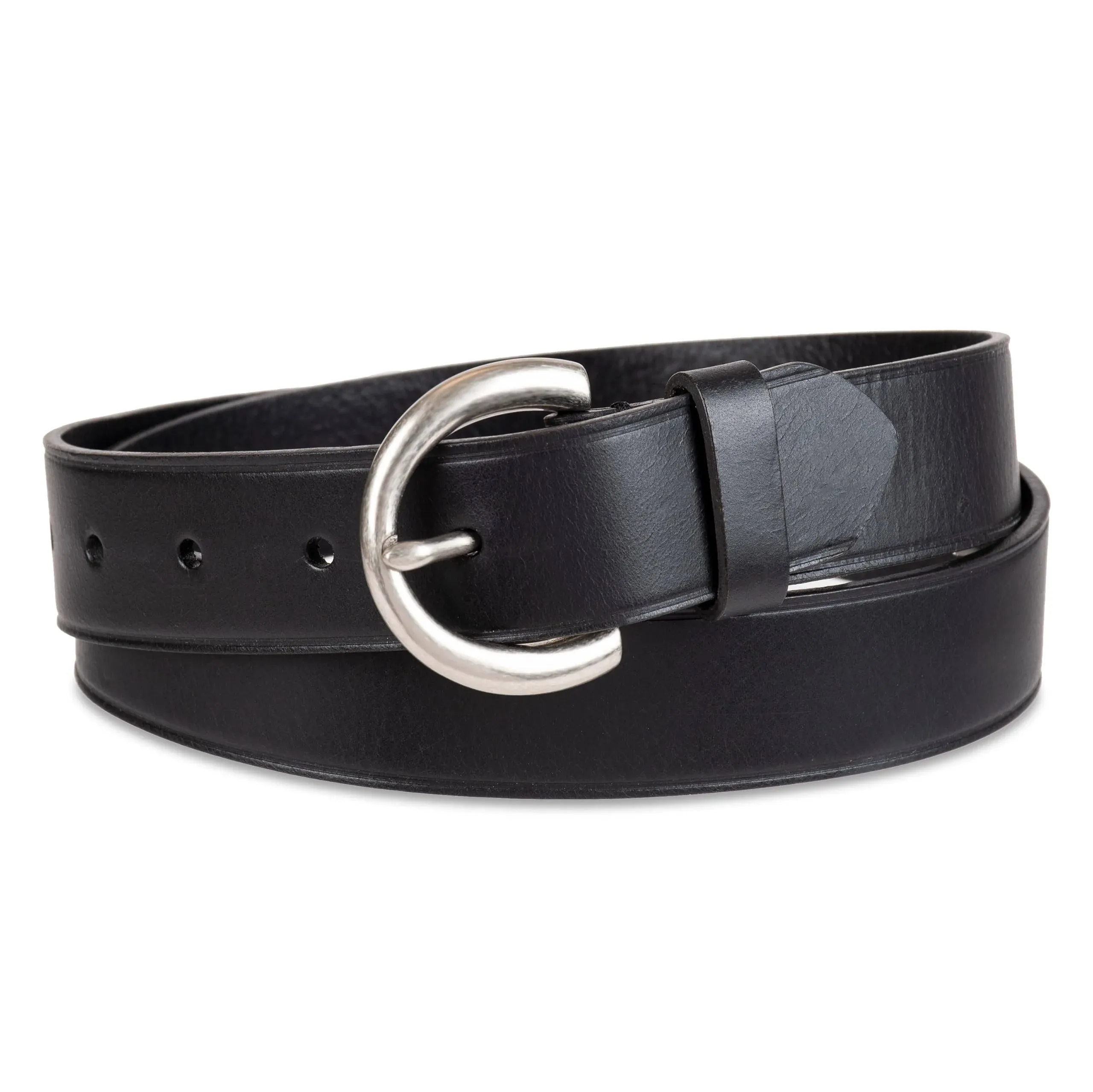 "Women's Black Casual Leather Belt"