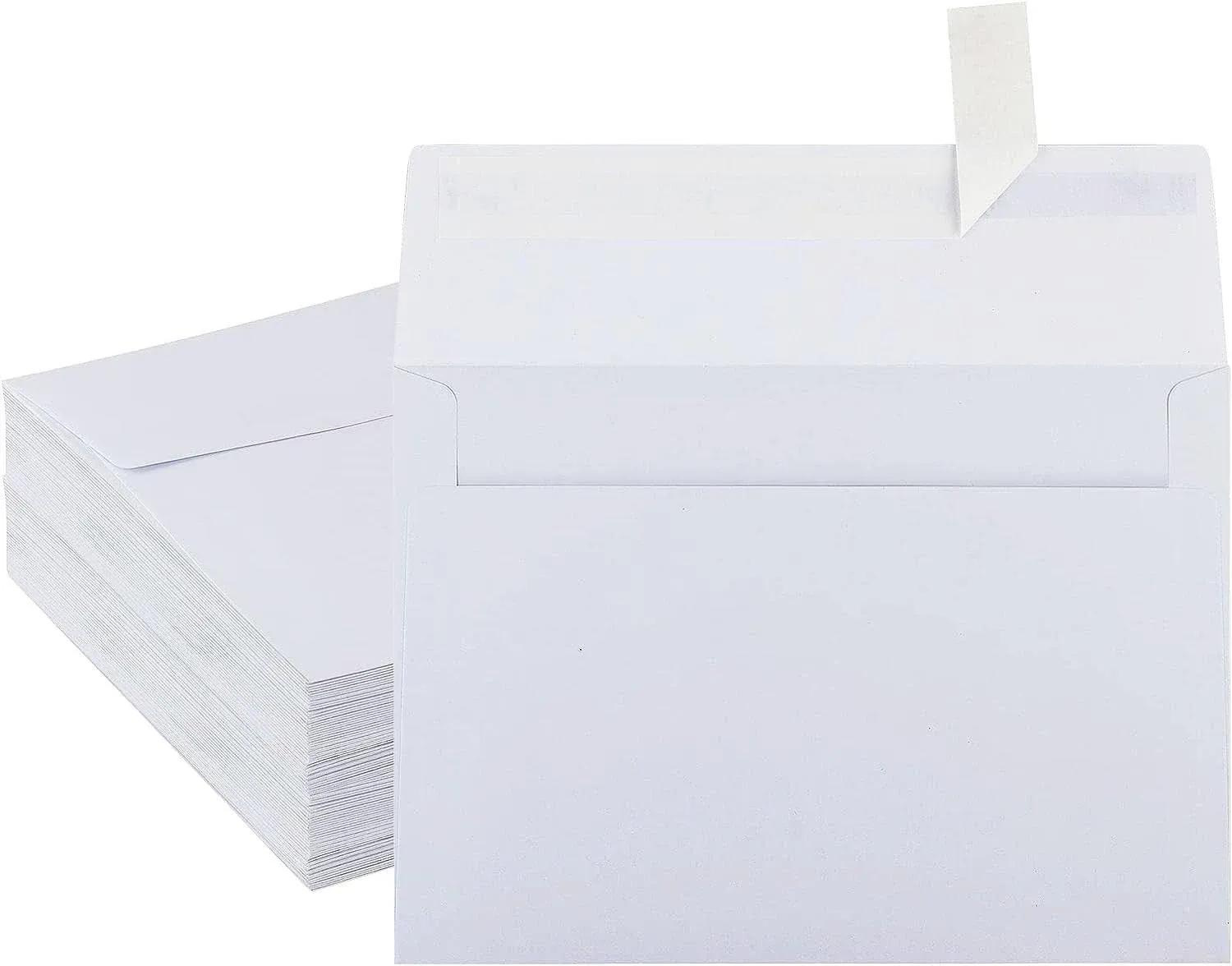 50 Packs 5x7 Envelopes, White A7 Envelopes, 5x7 Envelopes for Invitations, Printable Invitation Envelopes, Envelopes Self Seal for Weddings,