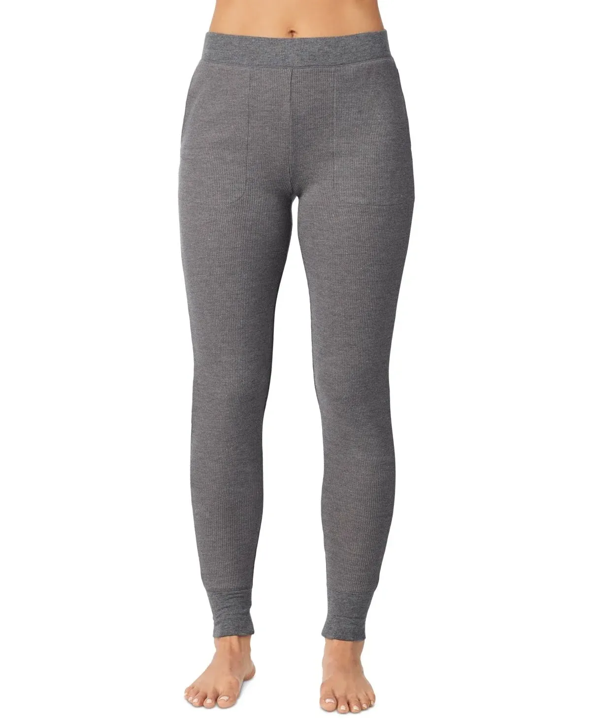 CUDDL DUDS Stretch Thermal Leggings with Pockets Grey Size XS $36 - NWT