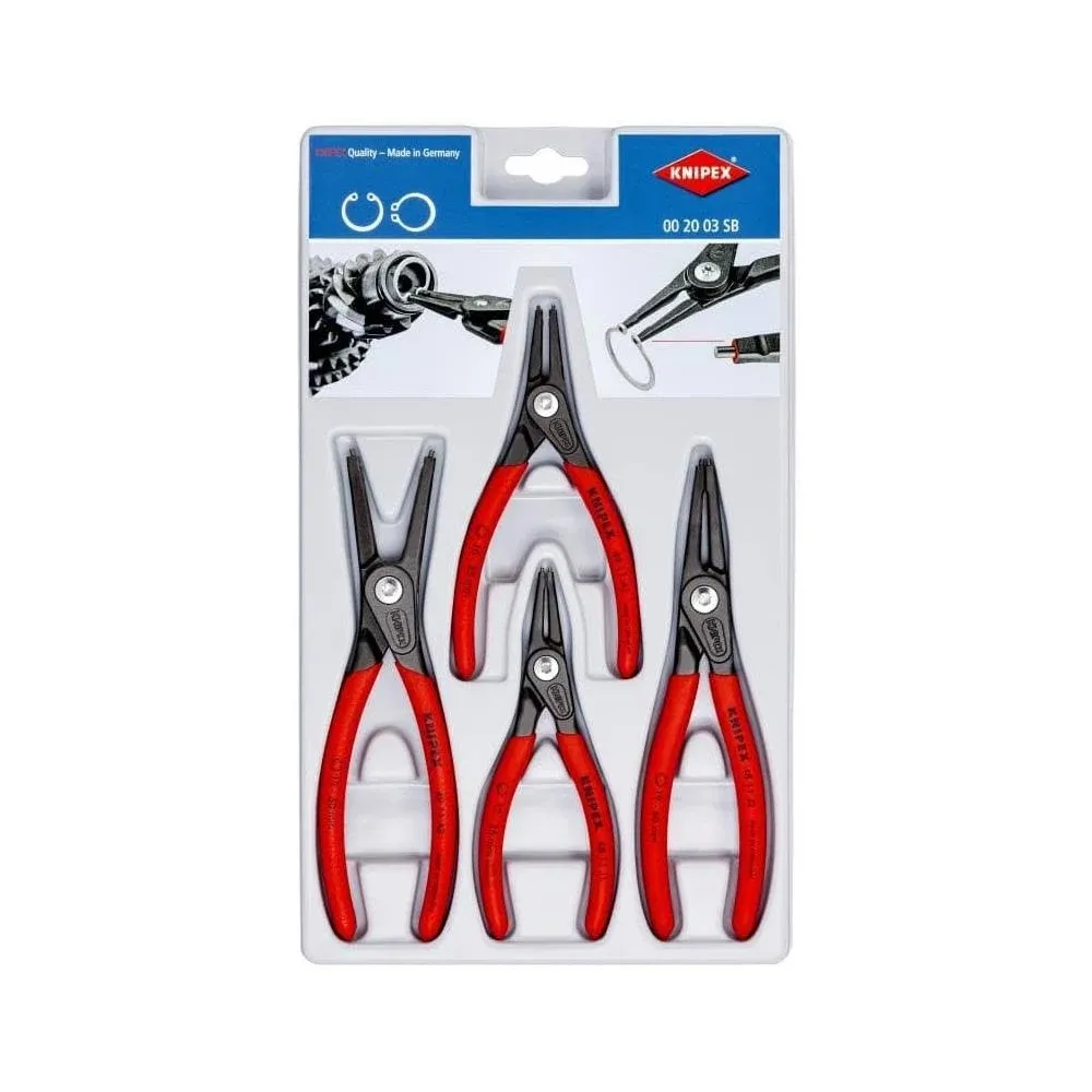 Knipex 002003SB 4-Piece Precision Circlip Snap-Ring Pliers Set