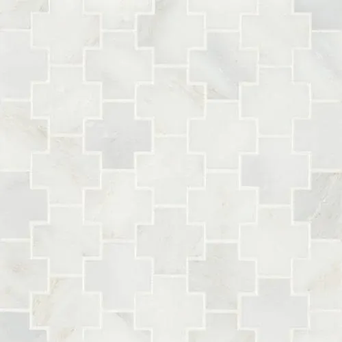 Bedrosians Monet Mosaic 6 Oriental White Tile & Stone