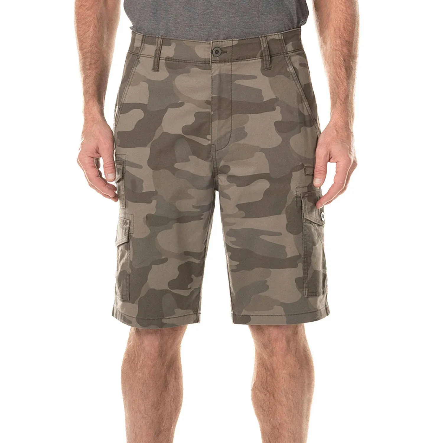 IRON Clothing Flex Comfort Waistband Stretch Twill Multi Pocket Cargo Short