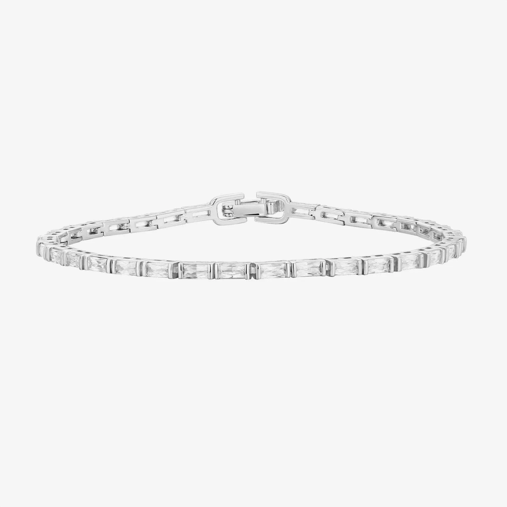 PAVOI 14K Gold Plated CZ Tennis Bracelet For Women | Classic Emerald Cut Simulated Diamond Bracelet