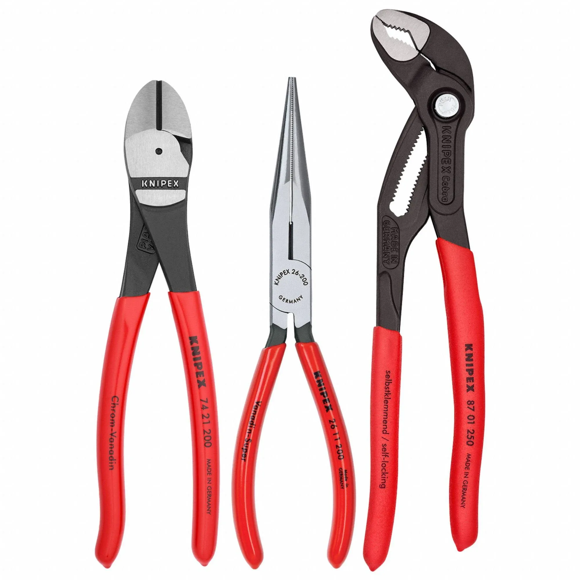 Knipex 3-Piece Universal Set with Cobra Pliers