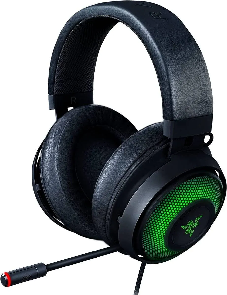 Razer Kraken Ultimate - USB Surround Sound Headset with ANC Microphone (Active Noise-Canceling Microphone, Custom-Tuned 50 mm Drivers, THX Spatial Audio, Aluminum and Steel Construction) Black