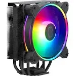 Cooler Master - Hyper 212 Halo Black Edition 120mm CPU Cooling Fan with Gen 2 RGB Lighting - Black