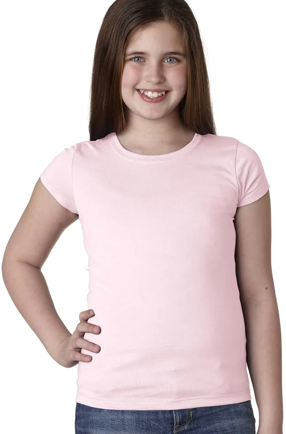 Next Level N3710 Youth Girls Princess T-Shirt - Light Pink - M