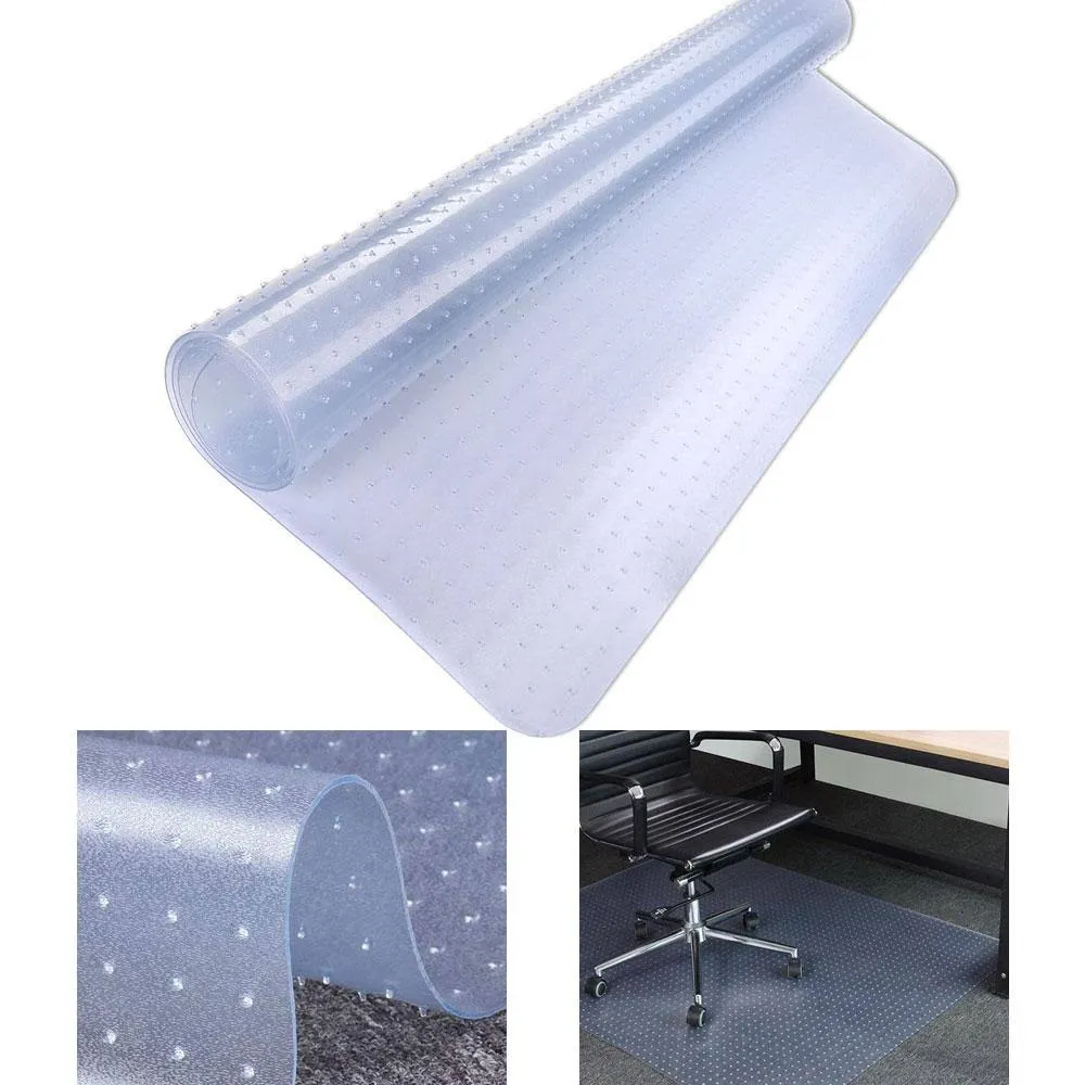 Yescom 60x46" Rectangle PVC Floor Mat Studded Back 2.5mm for Pile Carpet Rolling Chair