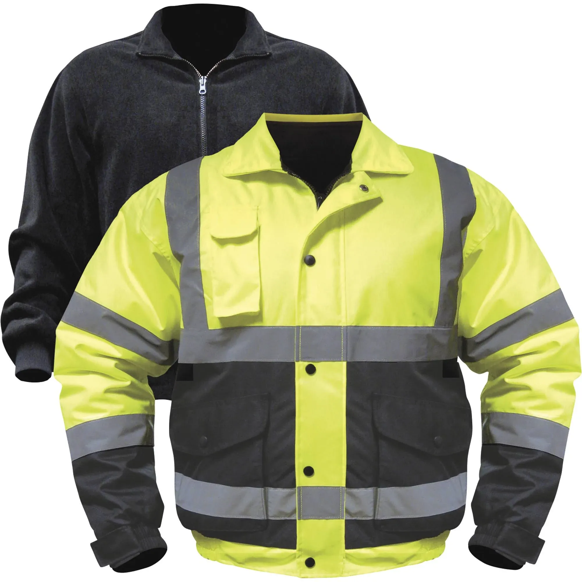 Utility Pro Hi Vis Bomber Class 3 Jacket with Removable Fleece - UHV563