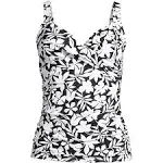 Lands' End Women's V-Neck Wrap Tankini Swimsuit Top