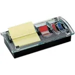 Post-it Dispenser For 3&#034;x3&#034; Note/Flags, Clear/Black